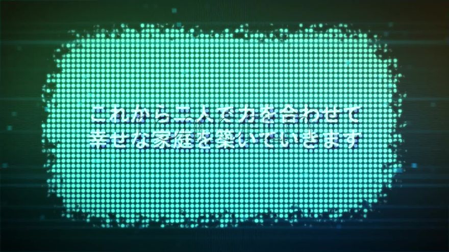 眩い光に包まれるデジタル空間のエンディング